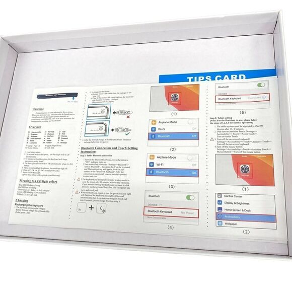 Colorful Backlight Rotating Wireless Keyboard Case - Picture 7 of 7